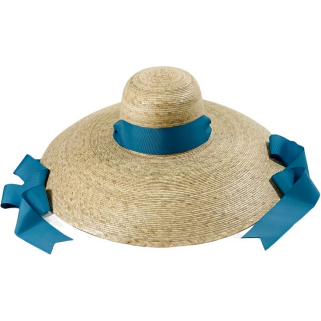Daisy Sun Hat - French Blue Grosgrain Ribbon - The Well Appointed House