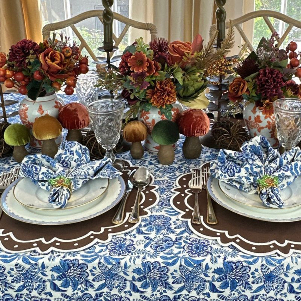 French Country Blue Florals - Tablecloth The Well Appointed House