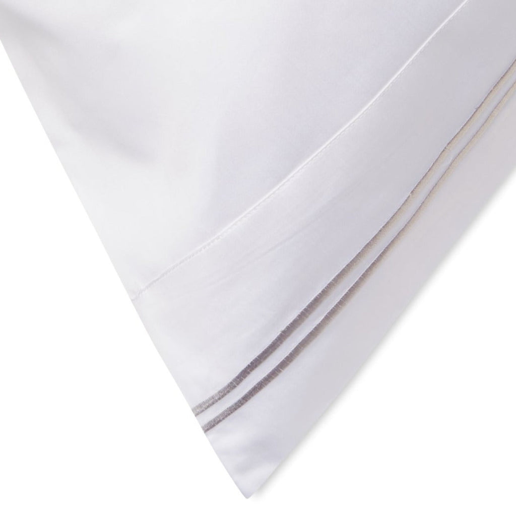 Double Stripe Embroidered Pillowcases - The Well Appointed House