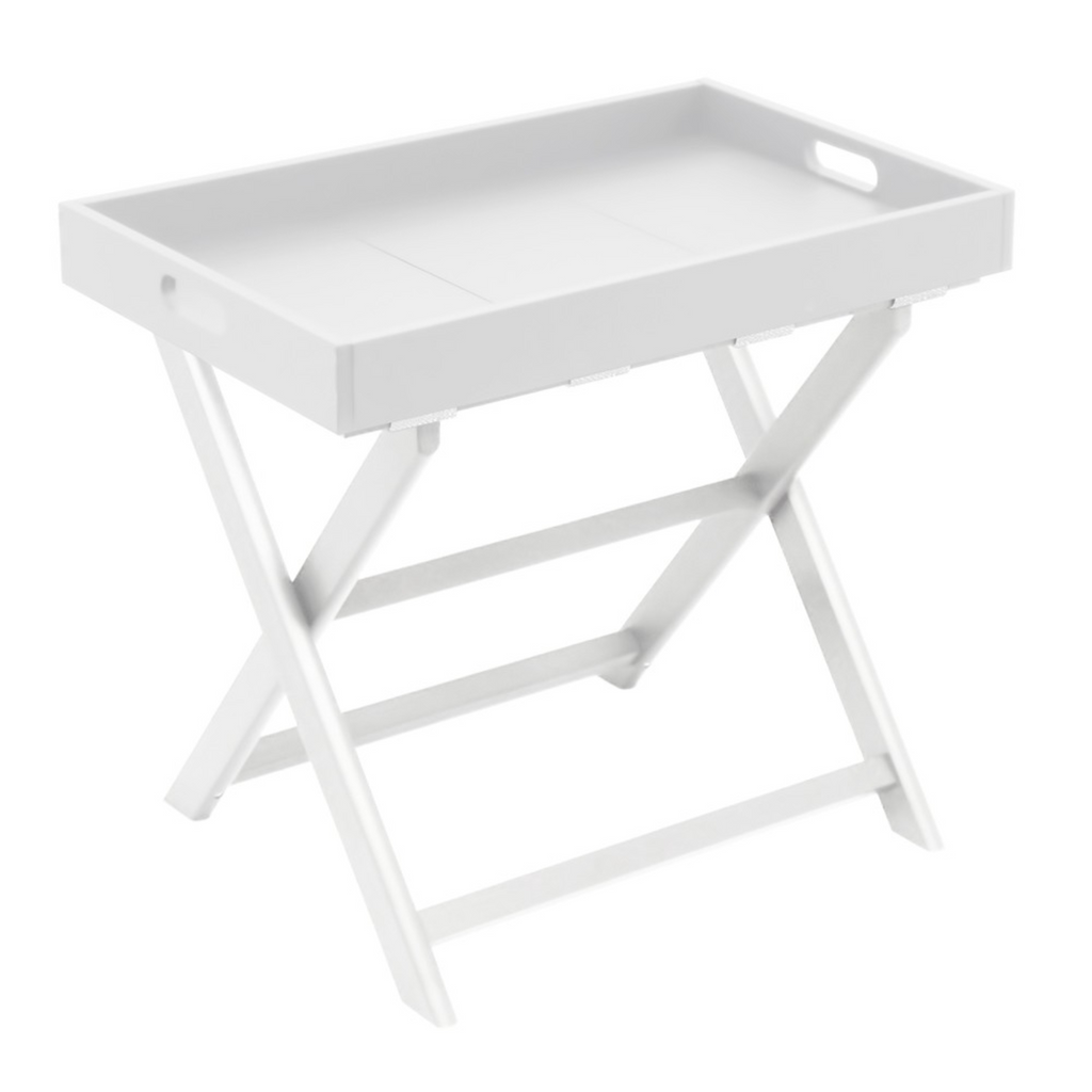 White ECO Low Portable Tray Table - The Well Appointed House
