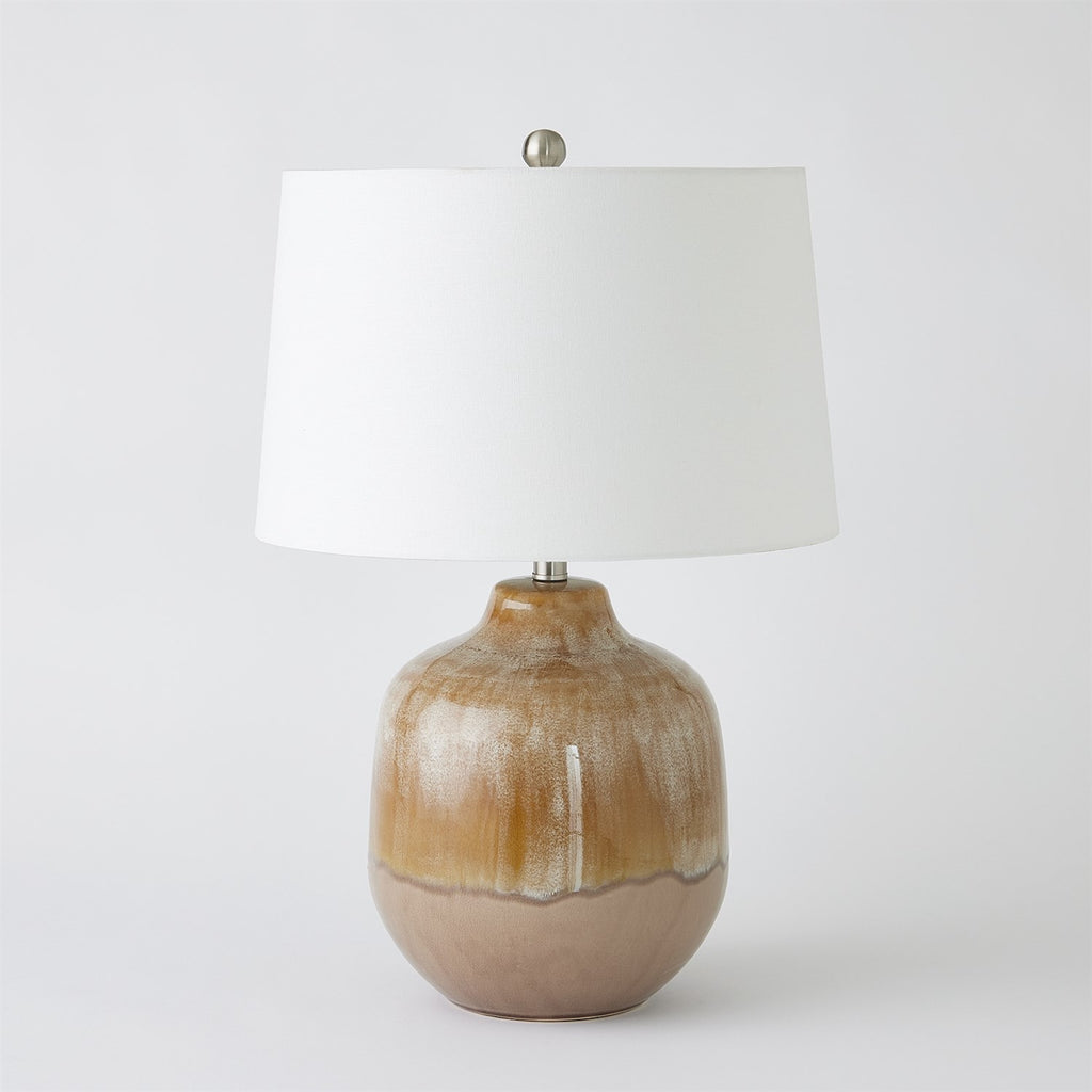 Earth Glazed Table Lamp in Brown - The Well Appointed House