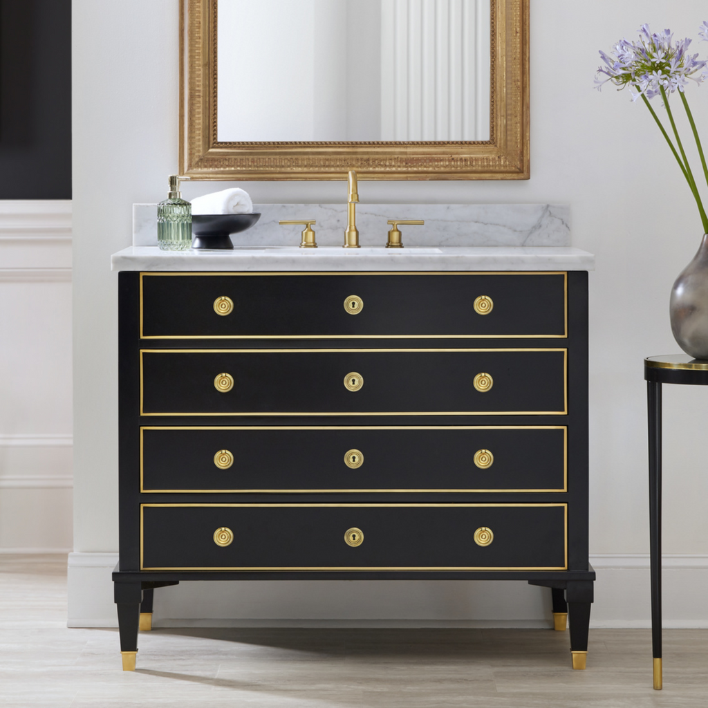 Modern History Ebonized Classical Vanity - The Well Appointed House