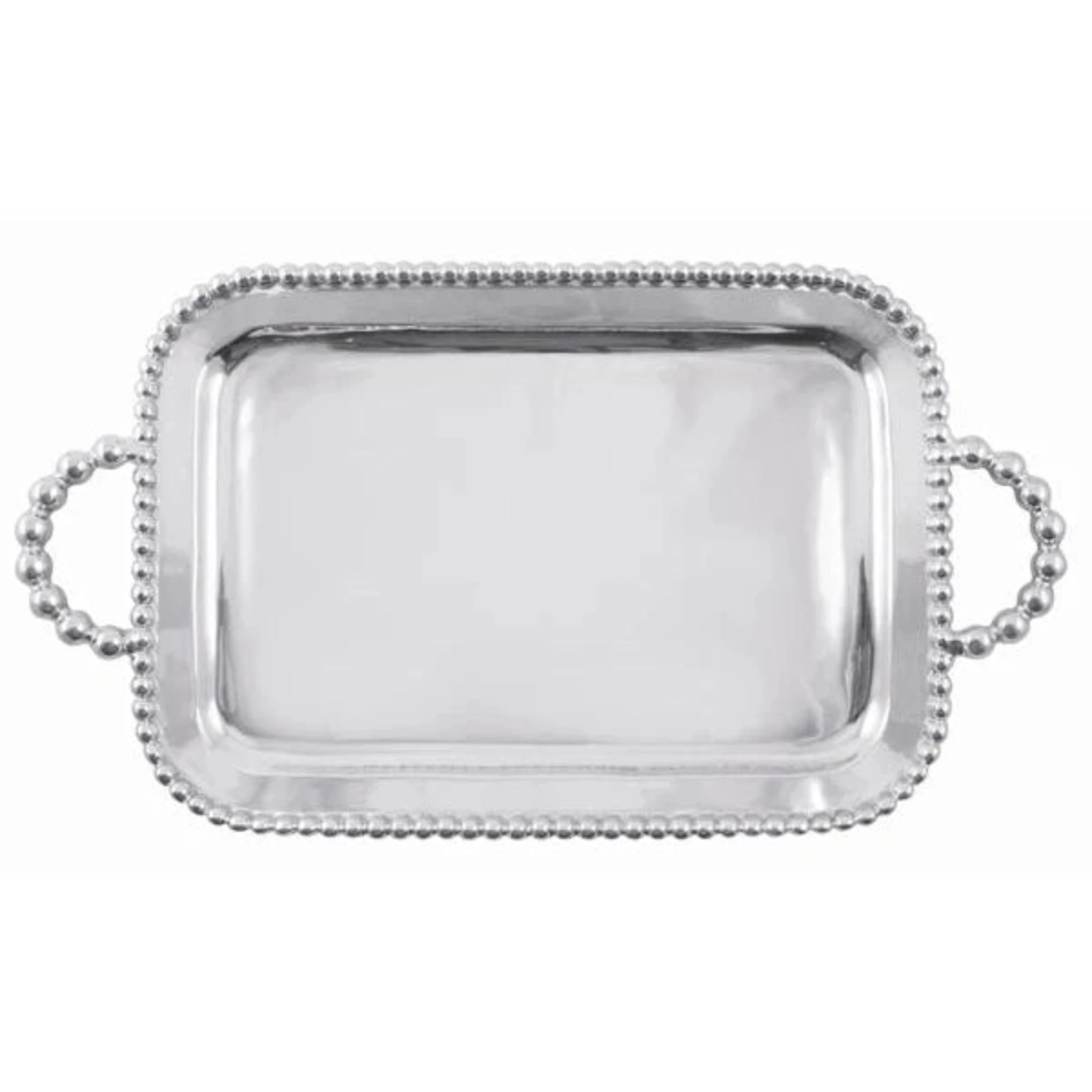 Engraved Pearled Service Tray