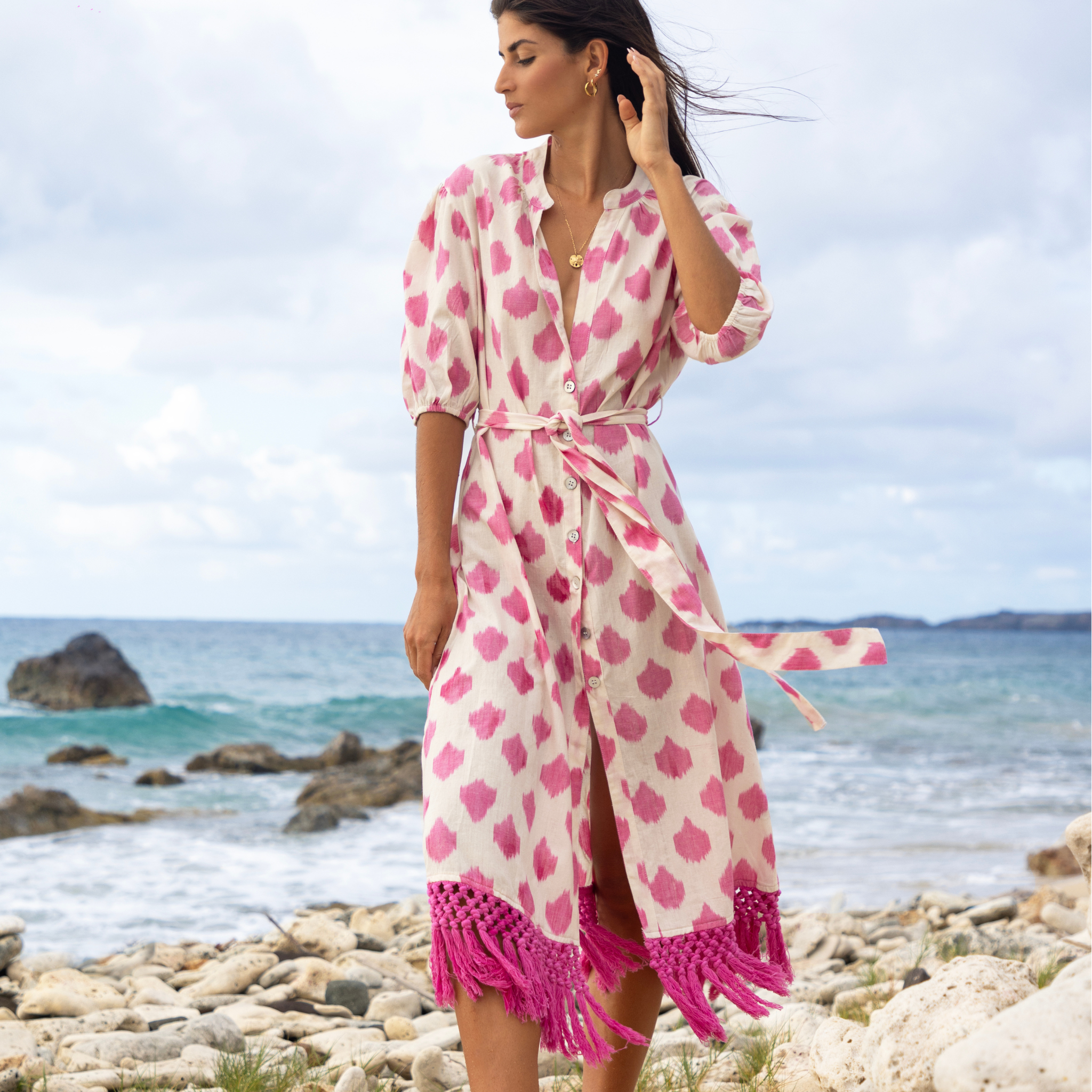 ikat shirt dress Ivy Jane Ikat Shirt Dress