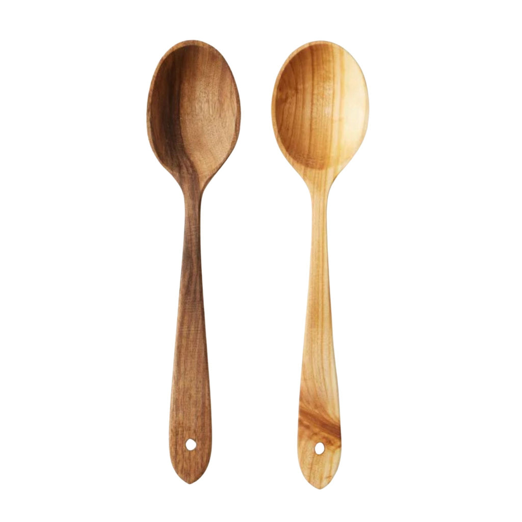 Euro Large Serving Spoon Set - Fruitwood - The Well Appointed House