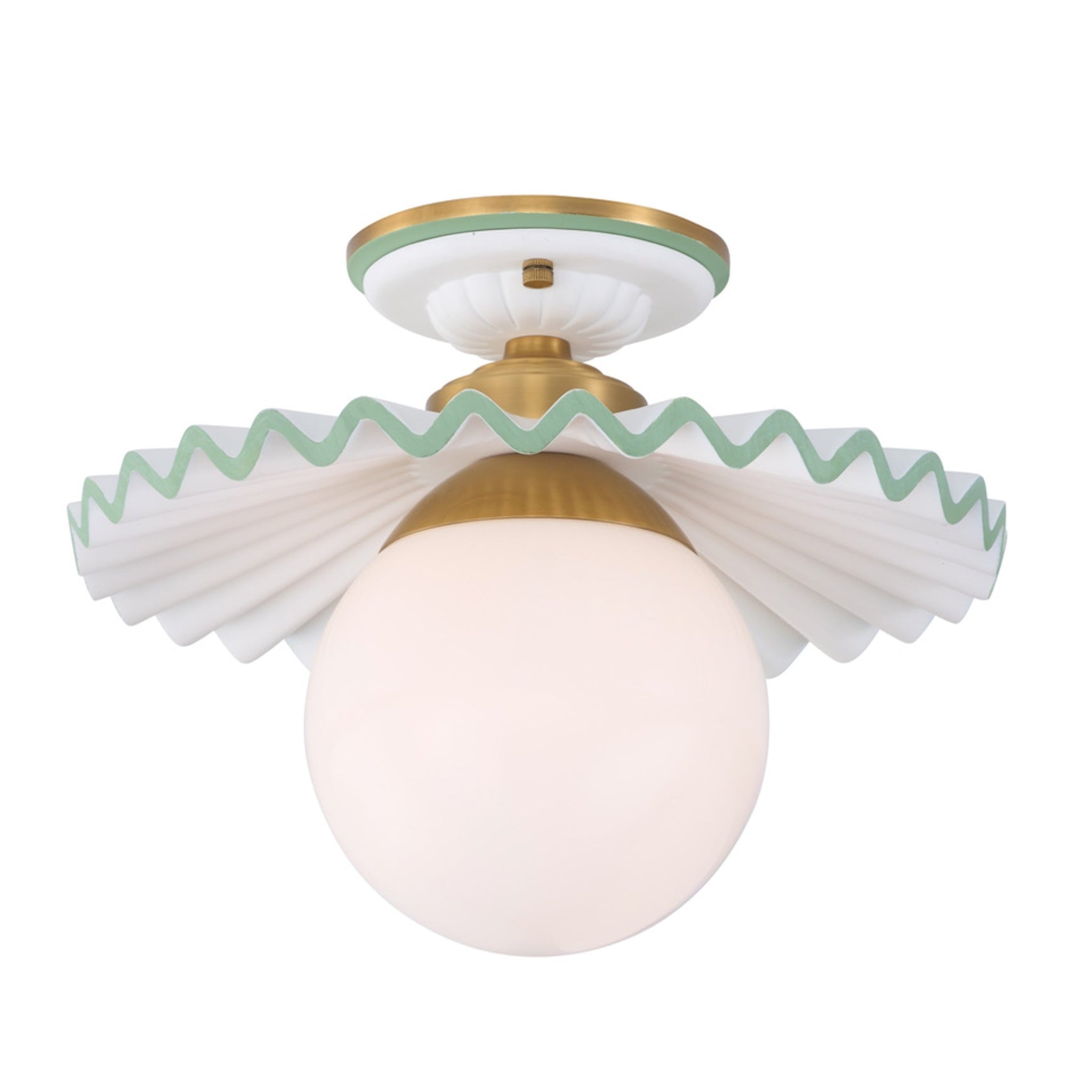 Cealing Ruffle Icon Fancy Ruffle Flushmount Ceiling Light – The Well Appointed House