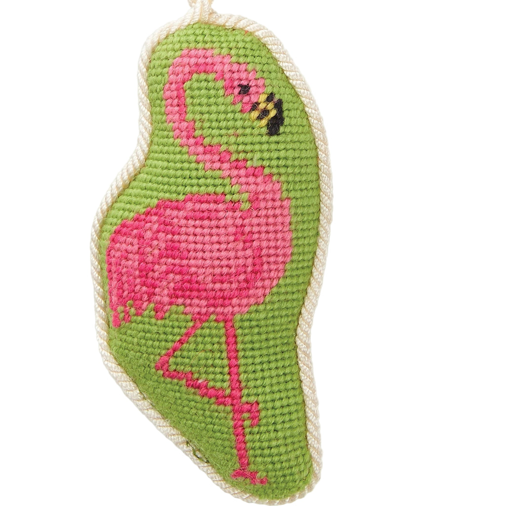 Flamingo Needlepoint Ornament - The Well Appointed House 