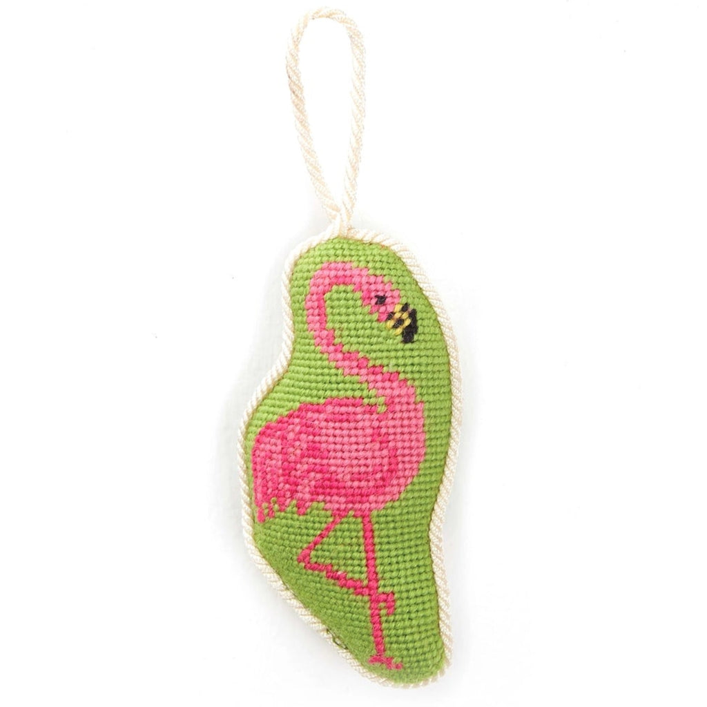 Flamingo Needlepoint Ornament - The Well Appointed House 