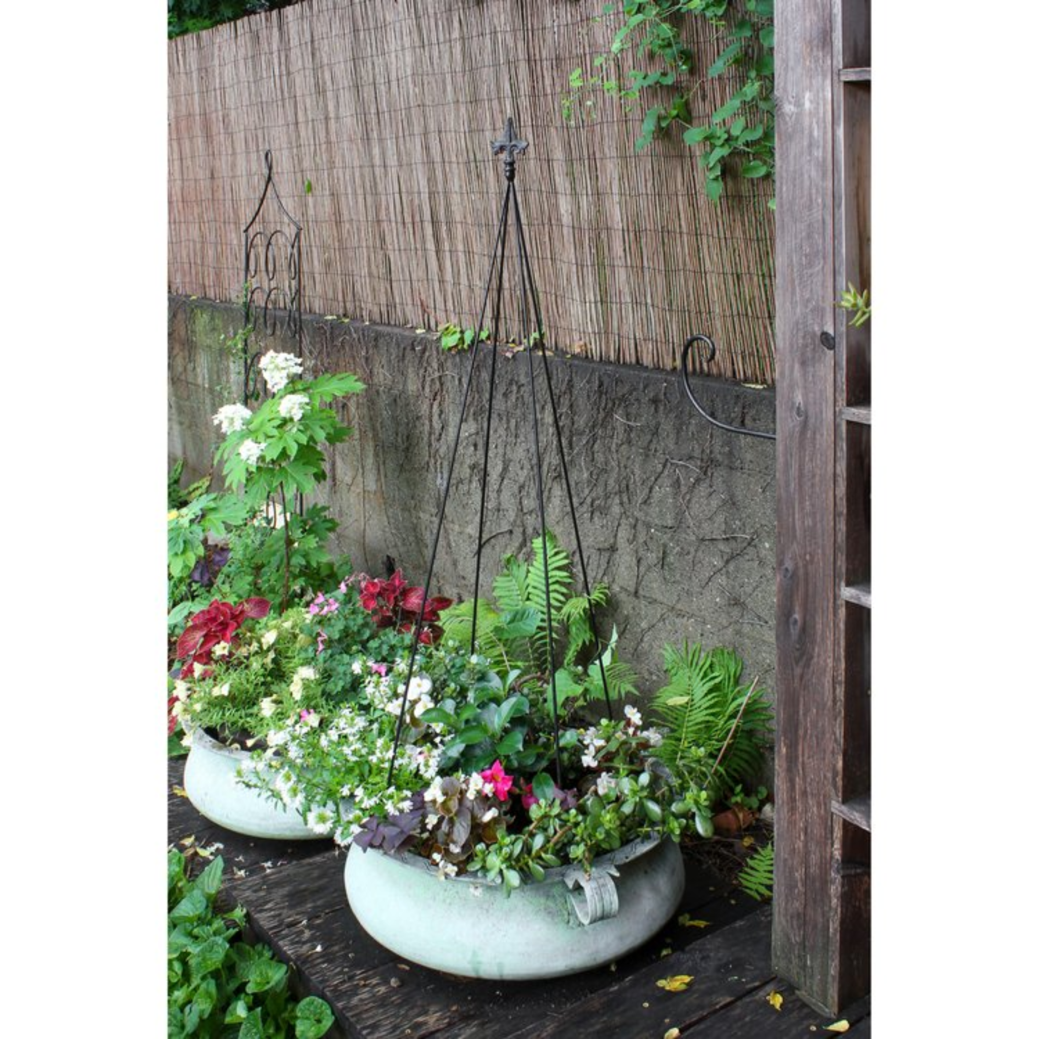 fleur de lis plant pots Achla Designs Fleur-De-Lis Trellis, 58-in