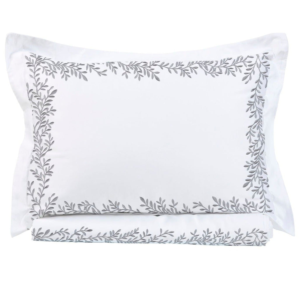 Floral Vine Embroidered Duvet Set - The Well Appointed House 