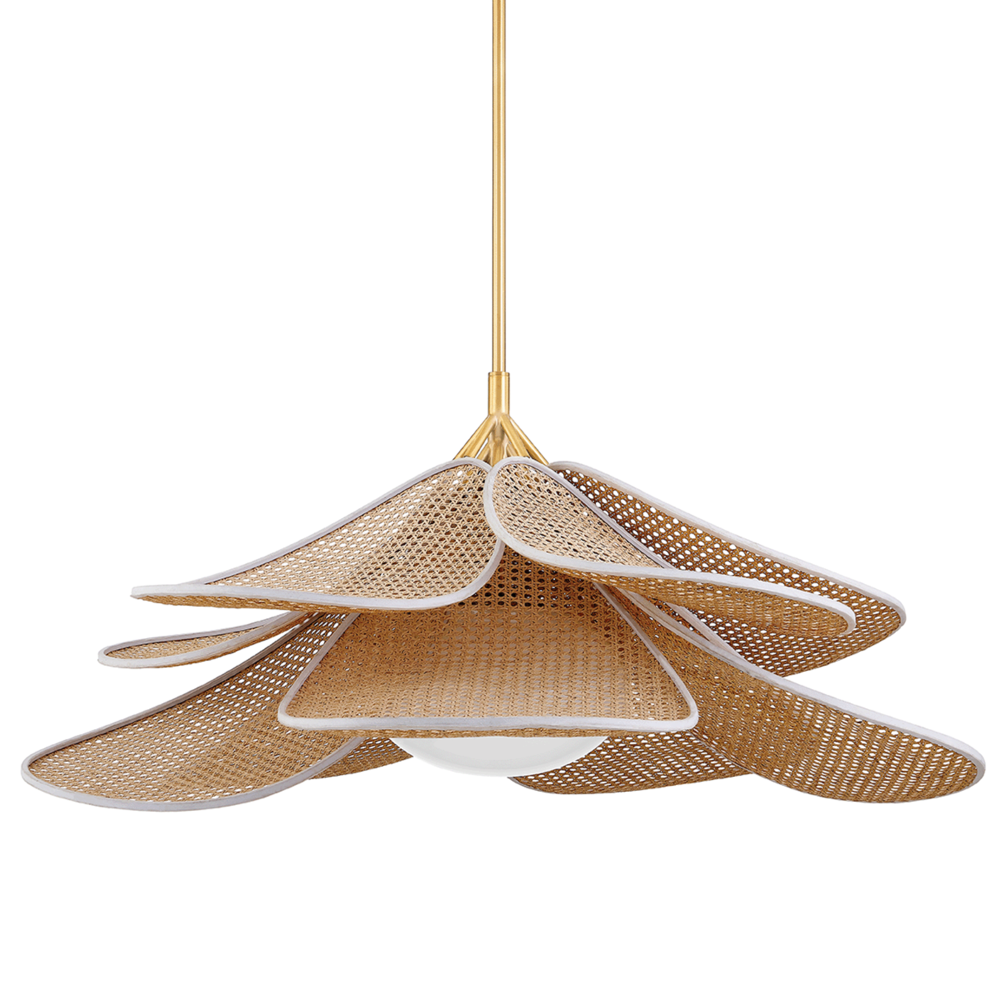 Florina Cane Flower Petal Pendant Light – The Well Appointed House Florina Cane Flower Petal Pendant Light – The Well Appointed House