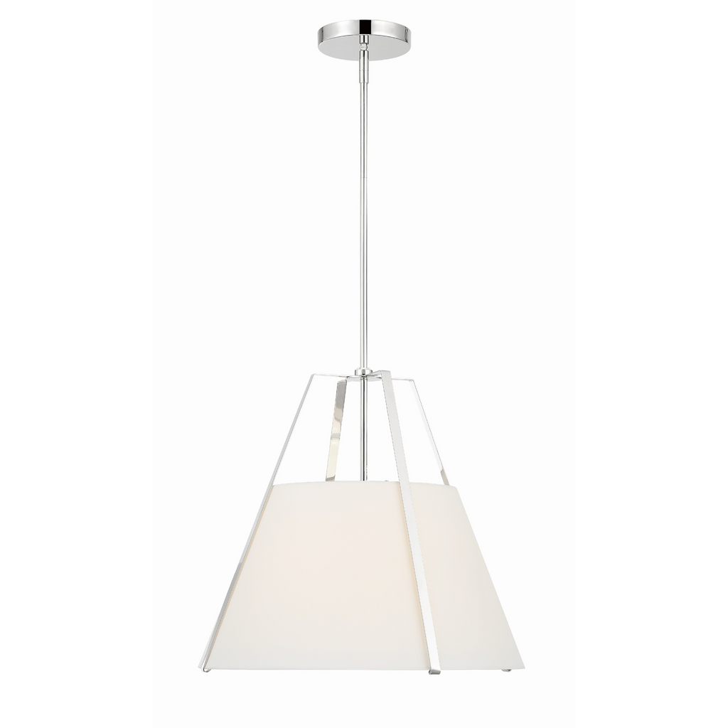 Fulton 3 Light Chandelier in Polished Nickel - The Well Appointed House