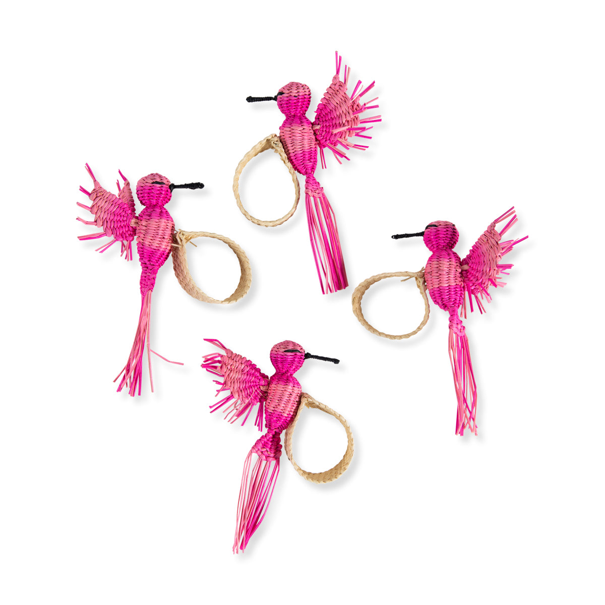 Raffia Napkin Ring - Pink Hummingbird – The Well Appointed House
