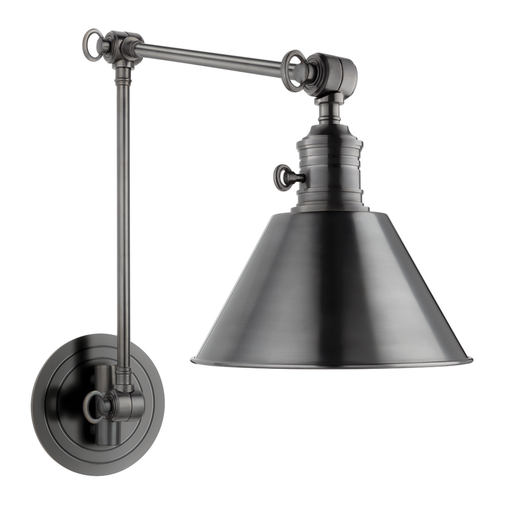 Garden City Metal Wall Sconce with Adjustable Arm - The Well  Appointed House