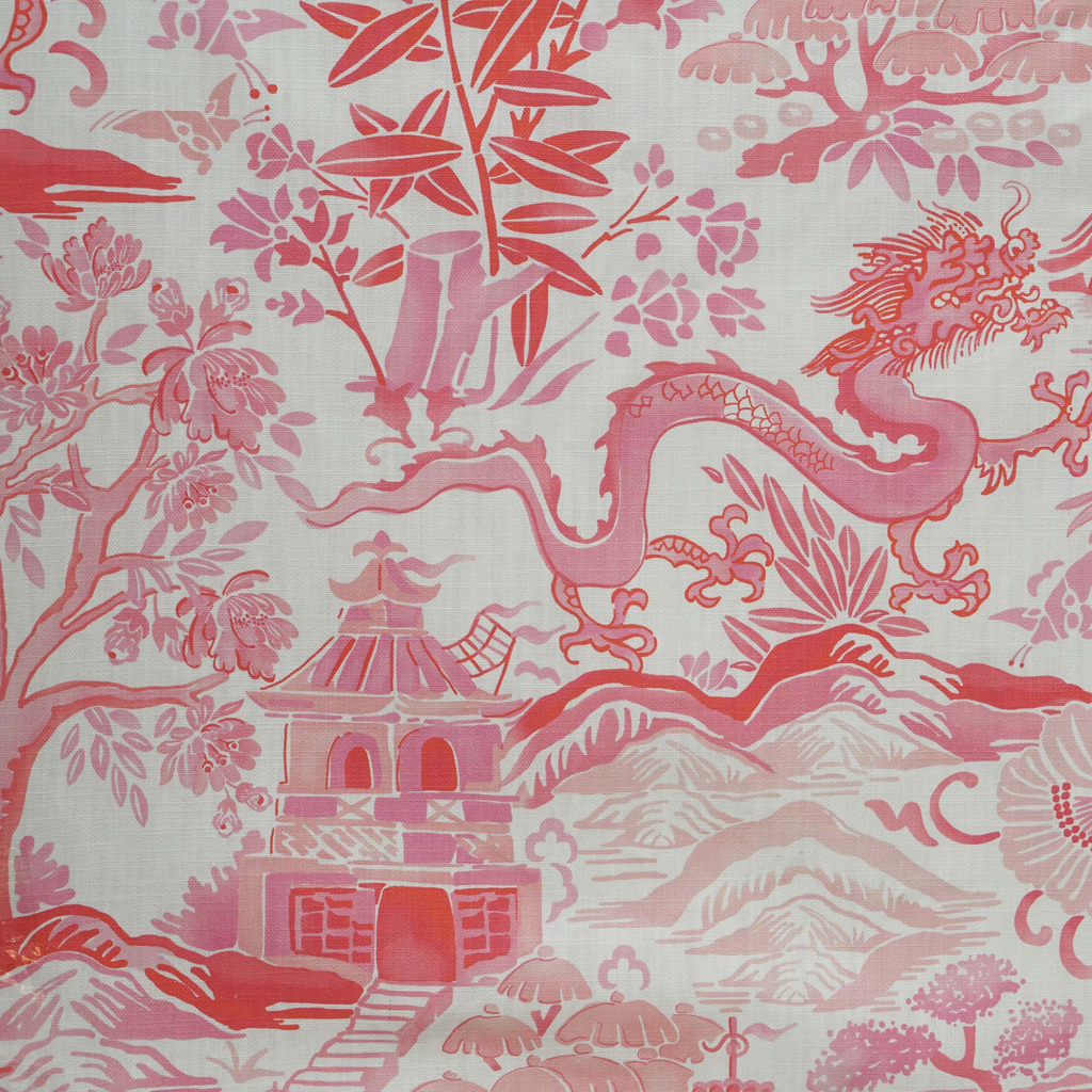 Gardens of Chinoiserie Pillow Cover in Pink - The Well Appointed House