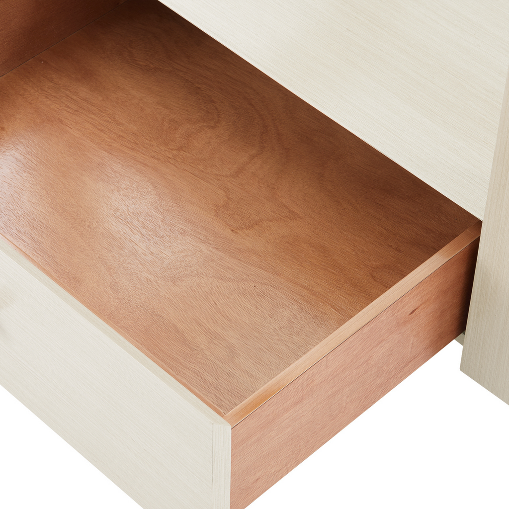 Gavin Blanched Oak One Drawer Side Table - Side & Accent Tables - The Well Appointed House