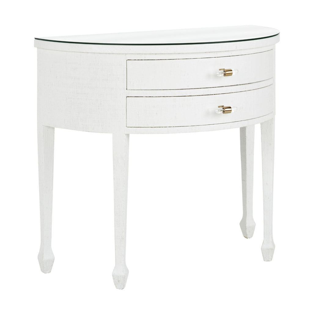 George III Demilune in White - The Well Appointed House