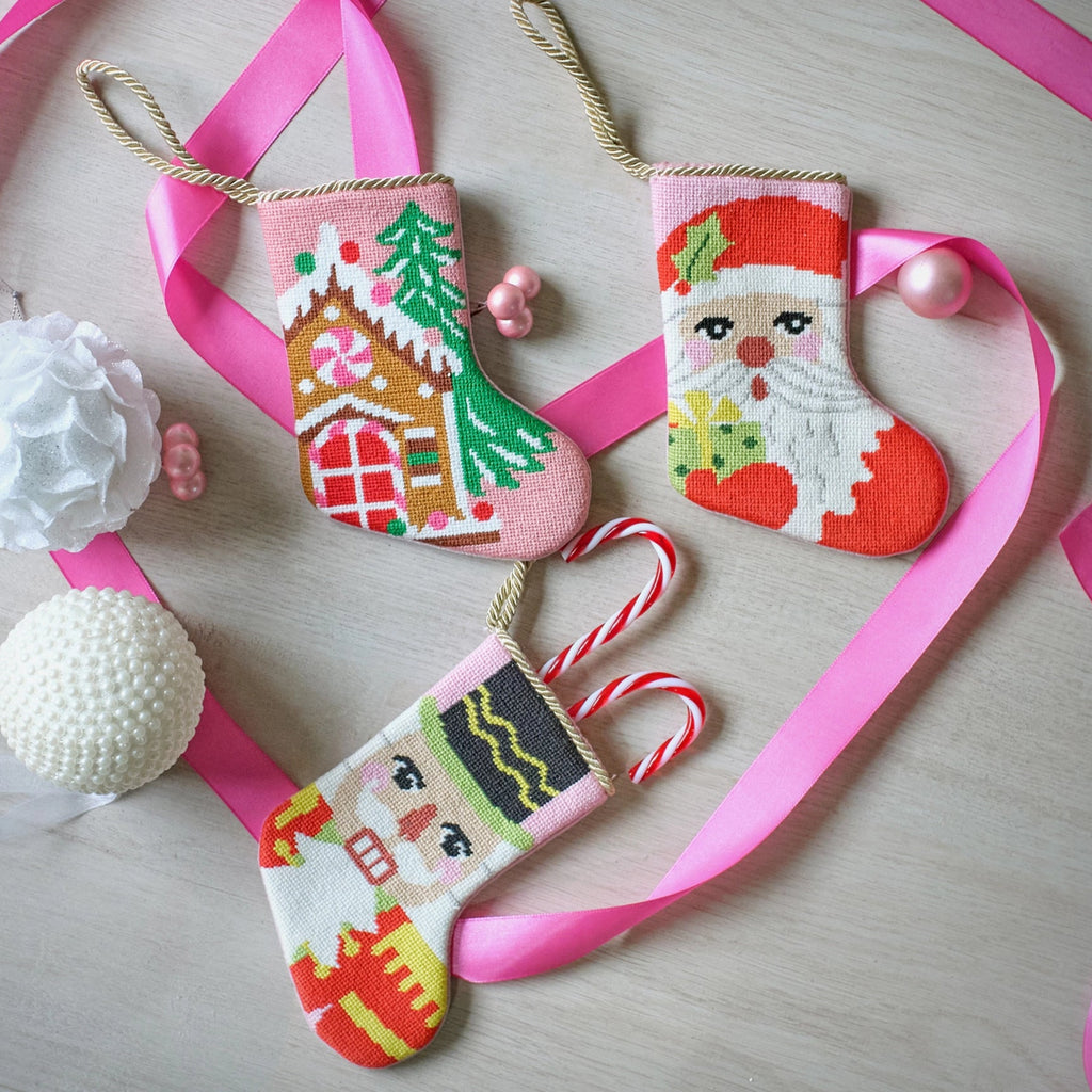 Gingerbread House Embroidered Mini Stocking - The Well Appointed House 