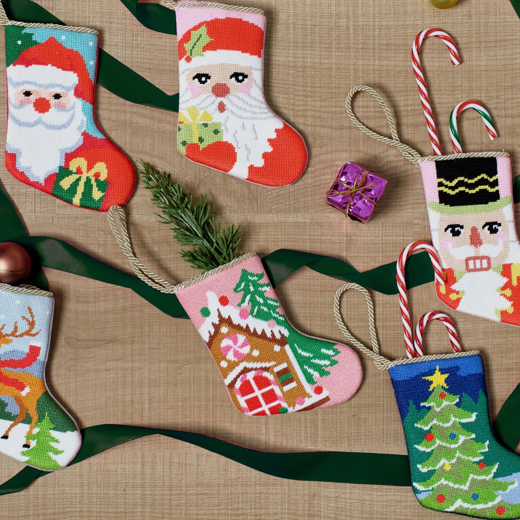 Gingerbread House Embroidered Mini Stocking - The Well Appointed House 