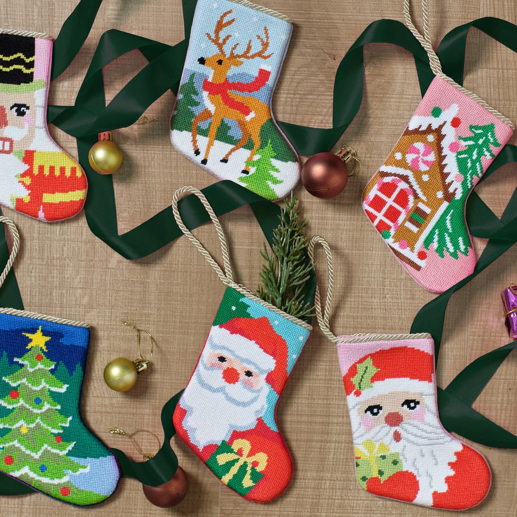 Gingerbread House Embroidered Mini Stocking - The Well Appointed House 