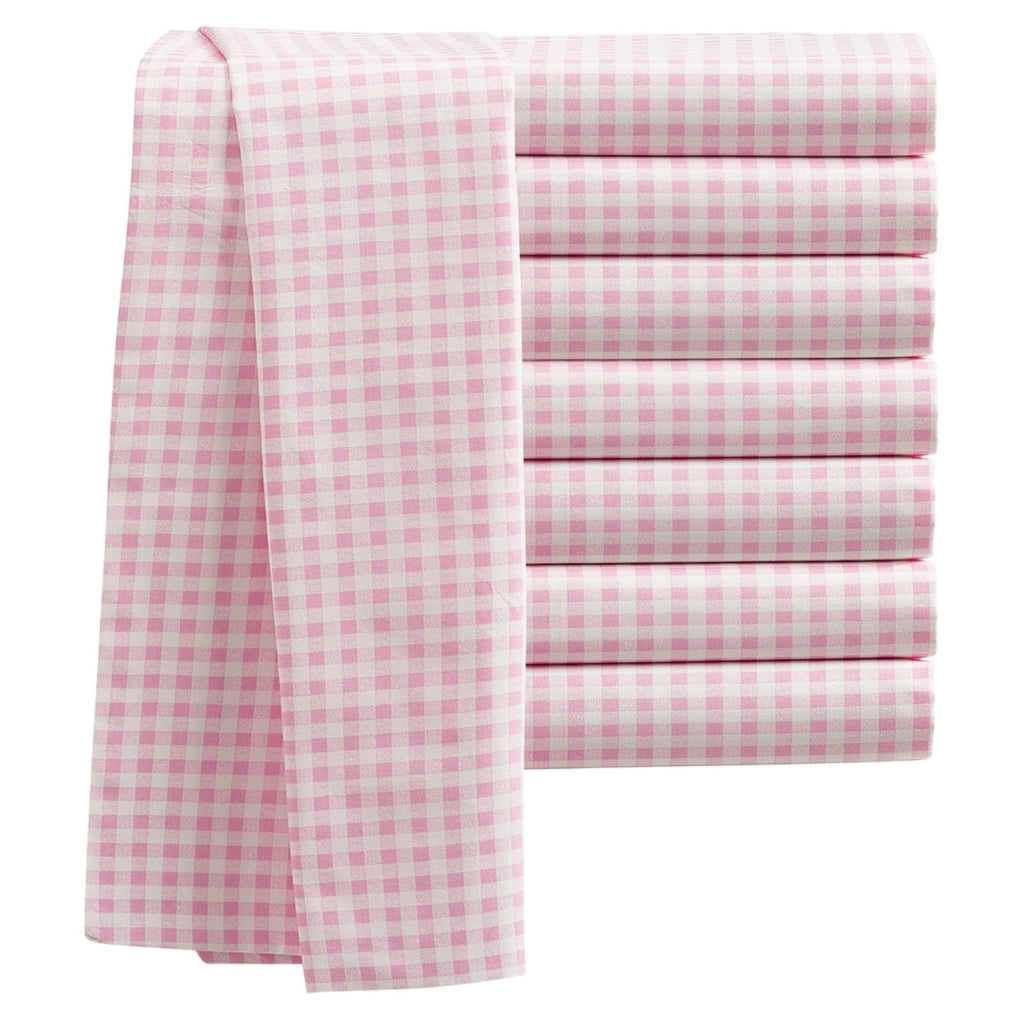 Gingham Print Sheet Set in Pink - The Well Appointed House 