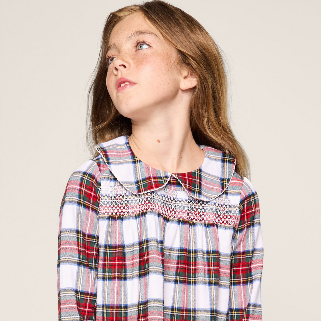 Girl's Brushed Cotton Eloise Nightgown in Balmoral Tartan - The Well Appointed House