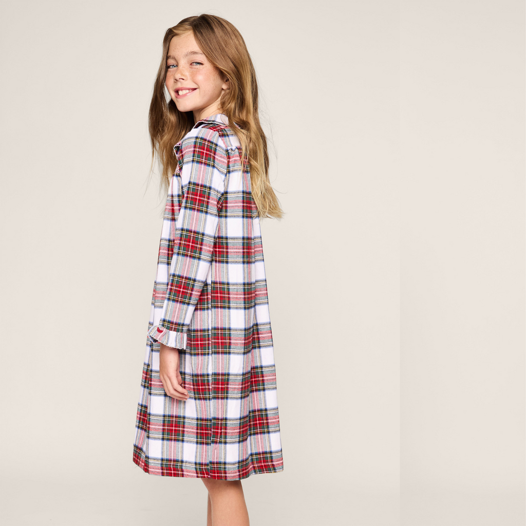 Girl's Brushed Cotton Eloise Nightgown in Balmoral Tartan - The Well Appointed House