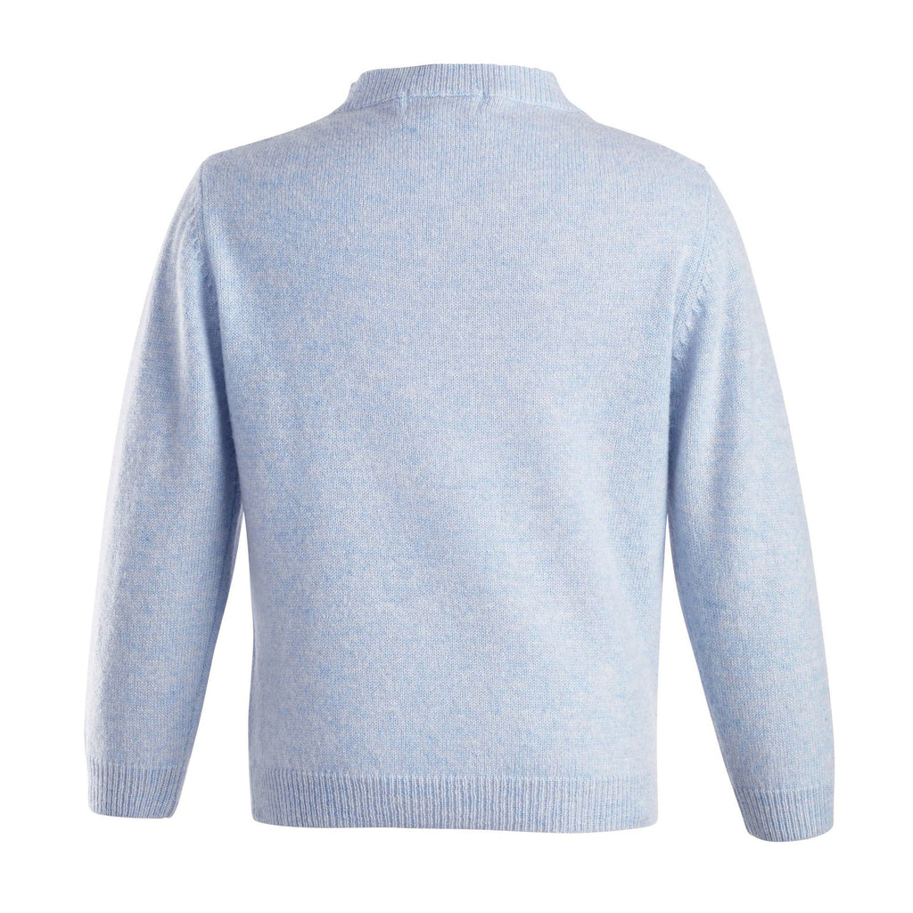 Girls Blue Cashmere Cardigan - The Well Appointed House
