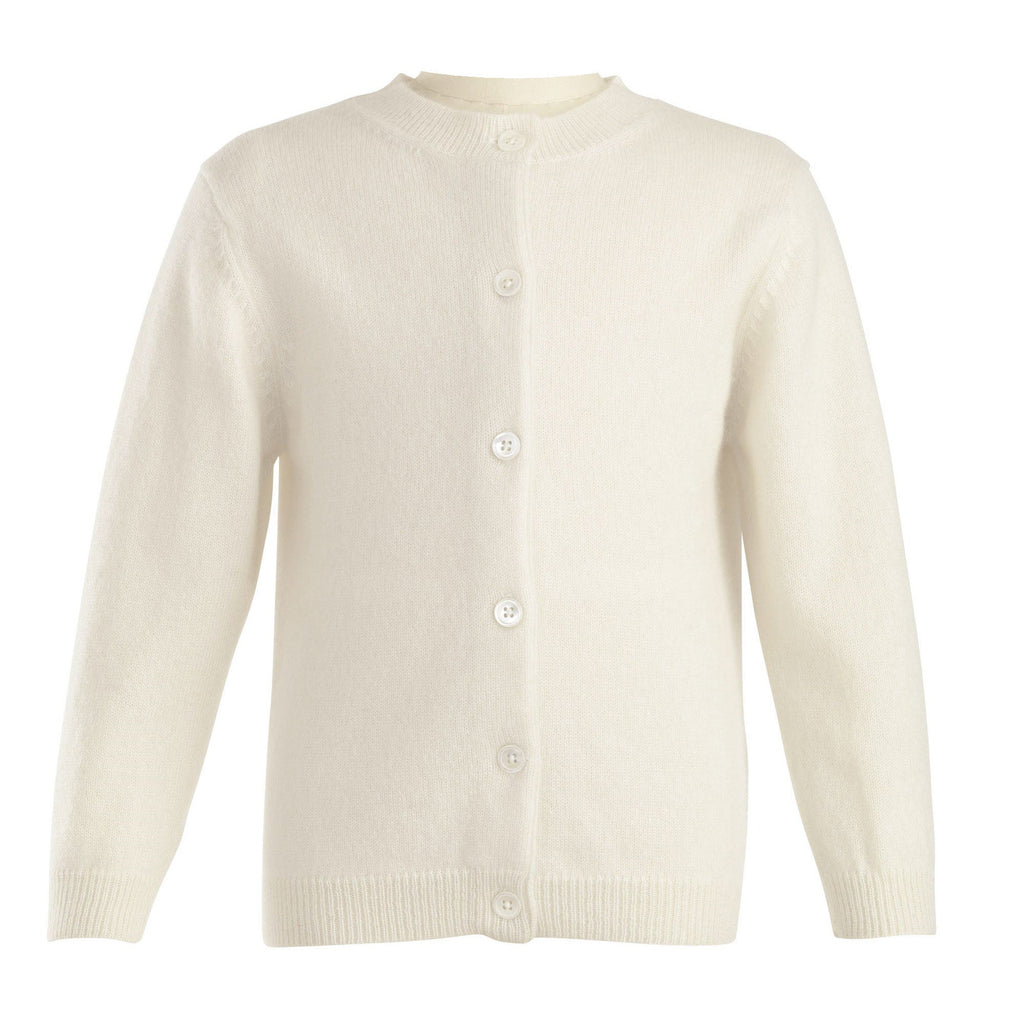 Girls Ivory Cashmere Cardigan - The Well Appointed House