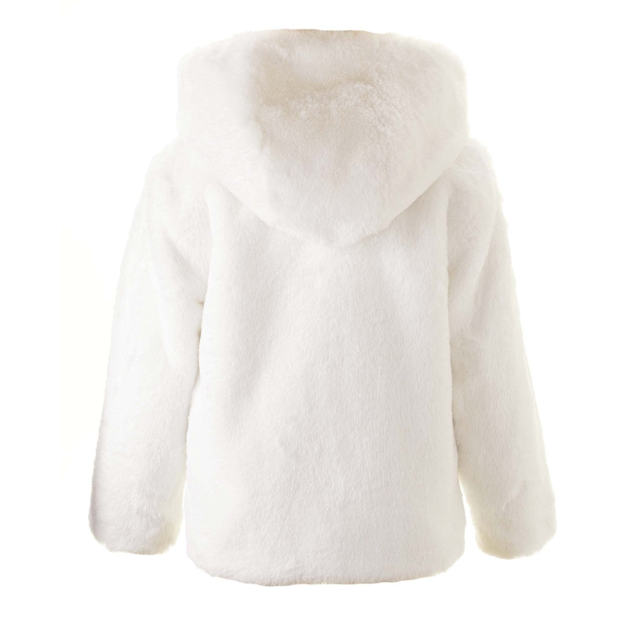Girls Ivory Faux Fur Short Jacket – The Well Appointed House