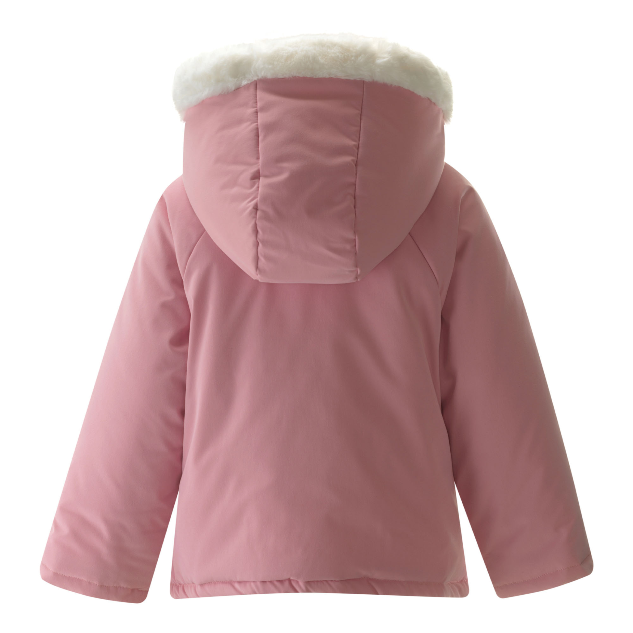 Girls Pink Faux Fur Trim Coat – The Well Appointed House