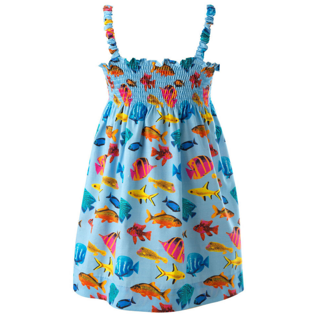 Girls Tropical Fish Cotton Sundress - The Well Appointed House