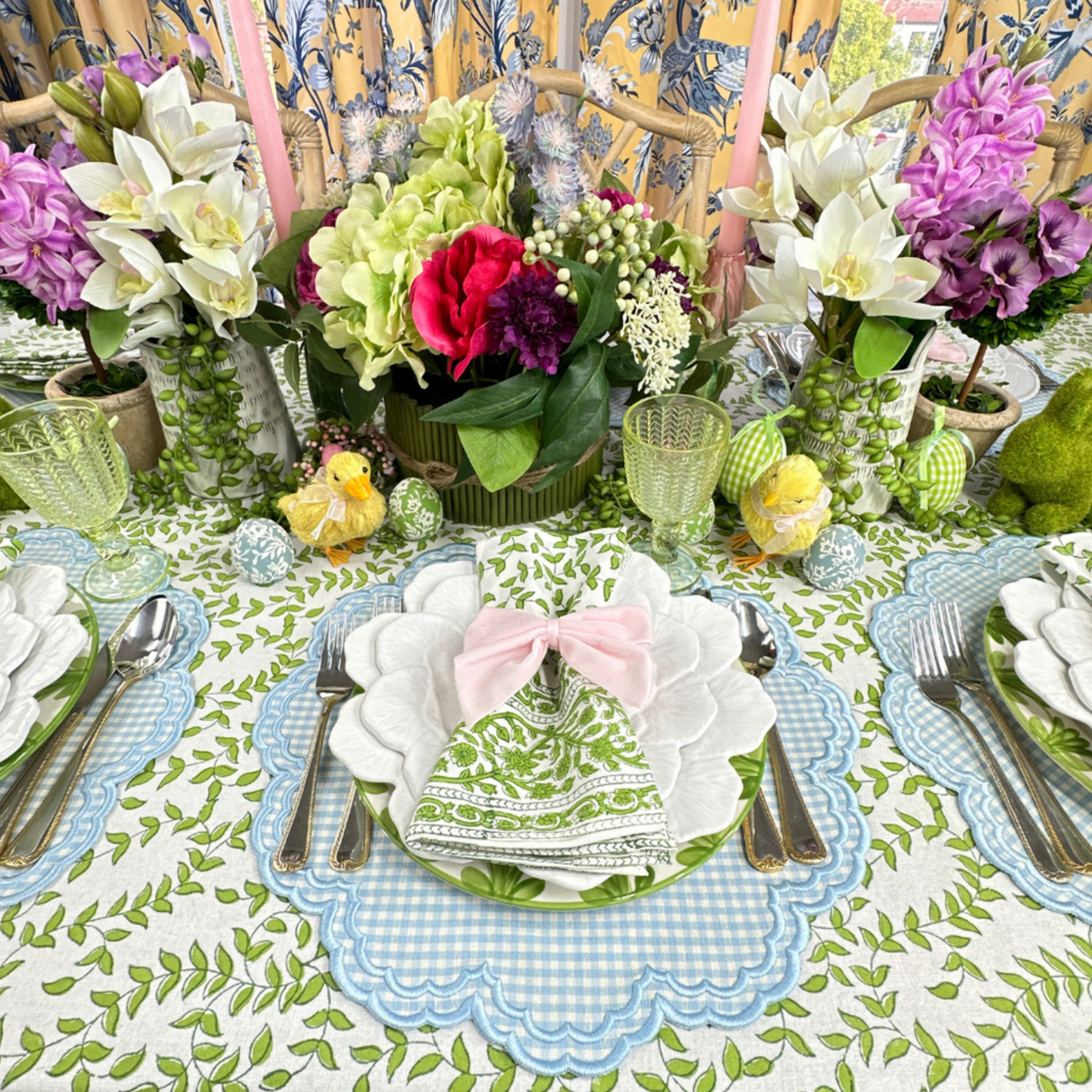 Green Leaves Tablecloth - The Well Appointed House