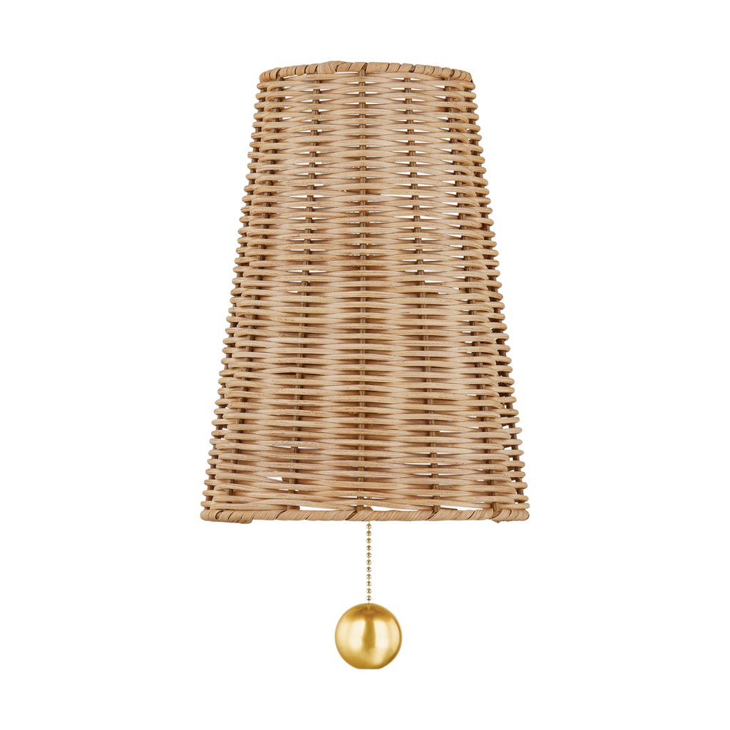 Nadia Wall Sconce in Aged Brass Finish - The Well Appointed House