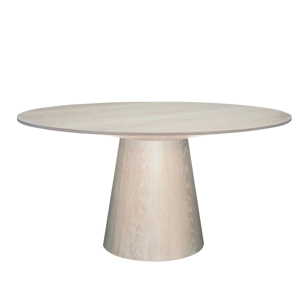 Round Cerused Oak Dining Table - Dining Tables - The Well Appointed House