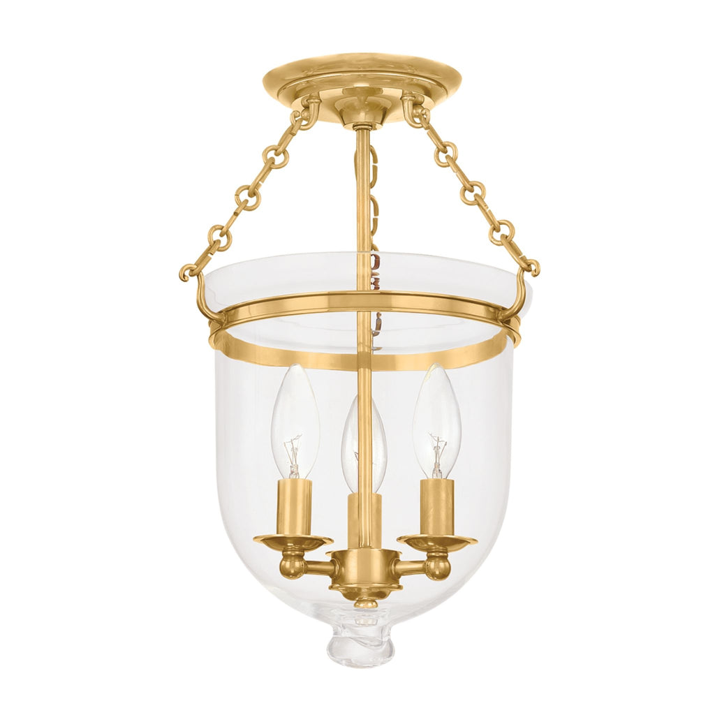 Hampton 3-Light Semi Flush - The Well Appointed House