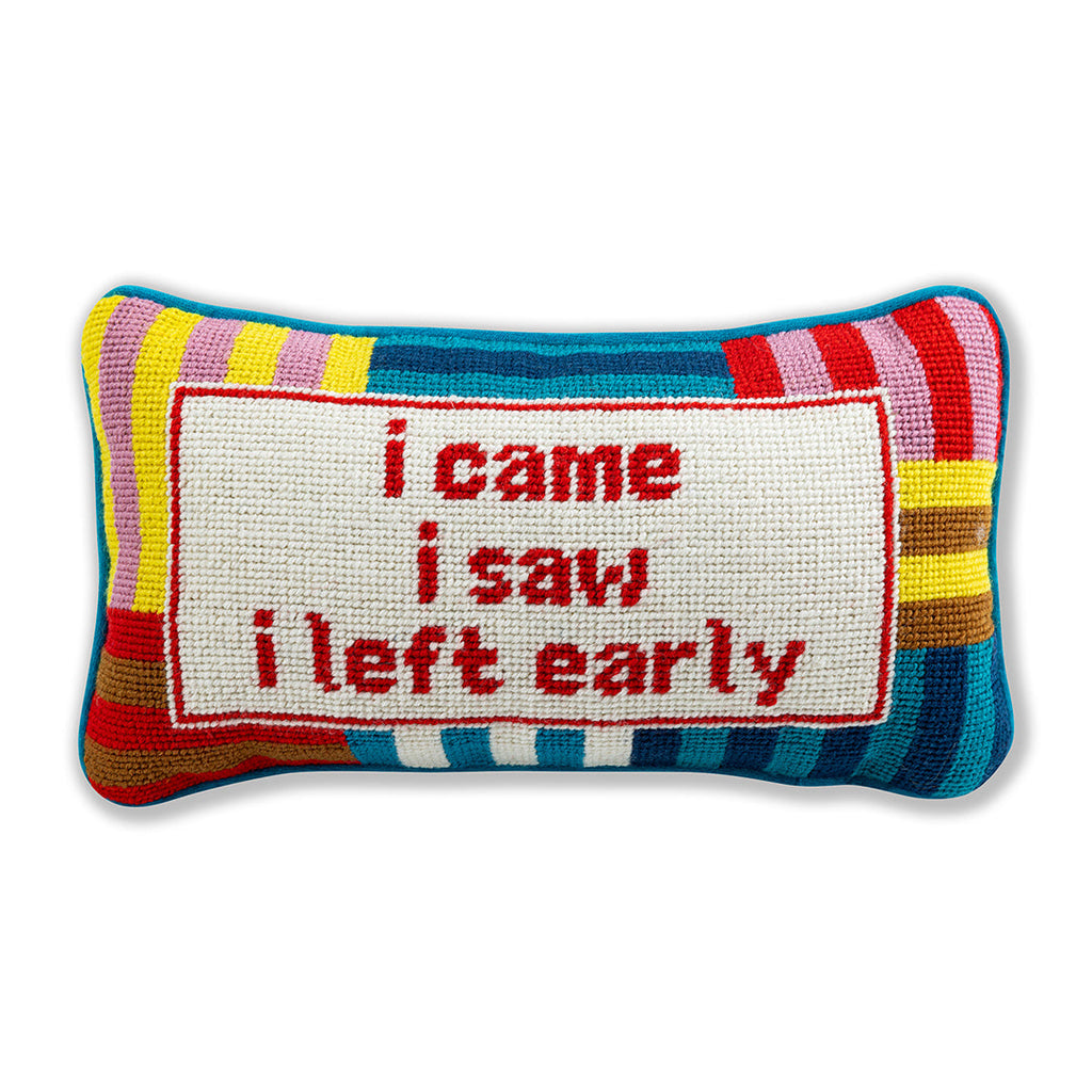 I Came I Saw Needlepoint Pillow - The Well Appointed House