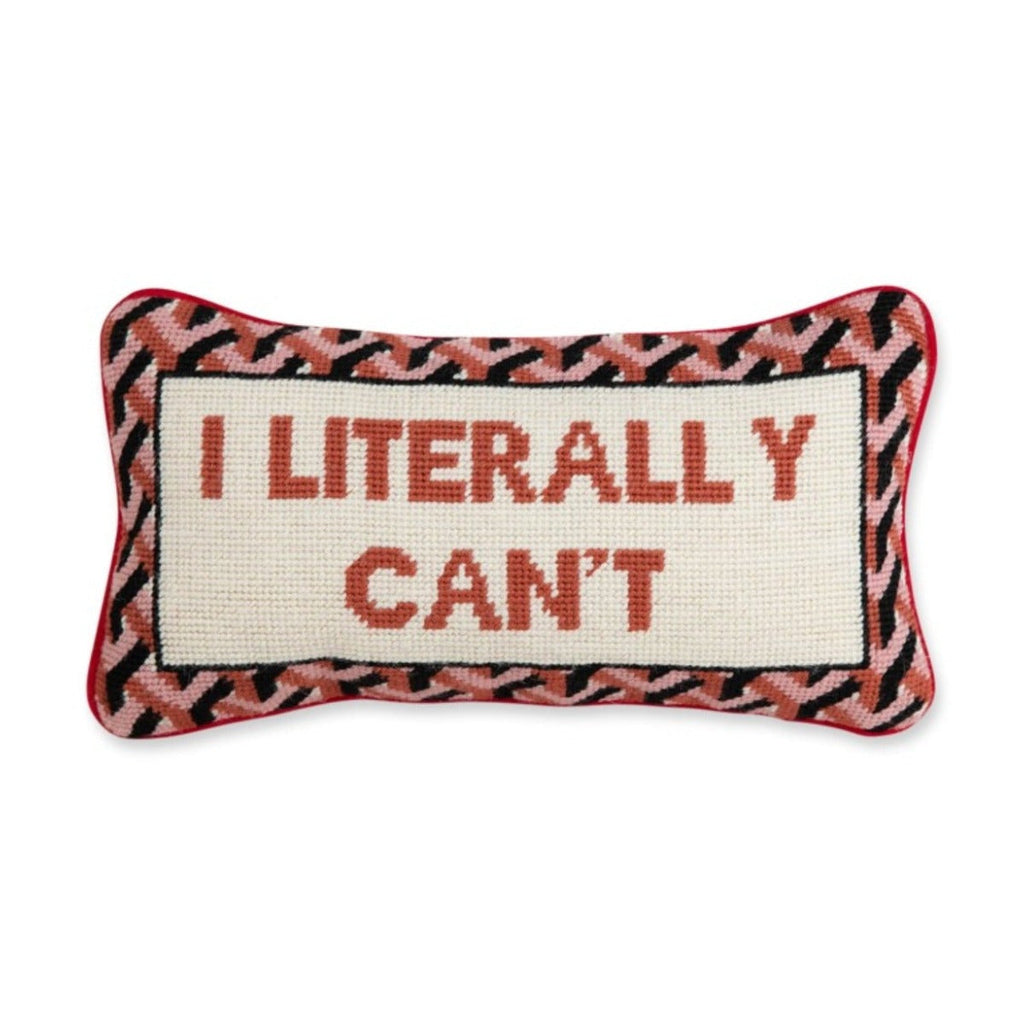 I Literally Can't Needlepoint Pillow - The Well Appointed House