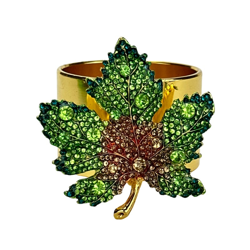 Studio Collection Autumn Leaf Napkin Ring in Green The Well