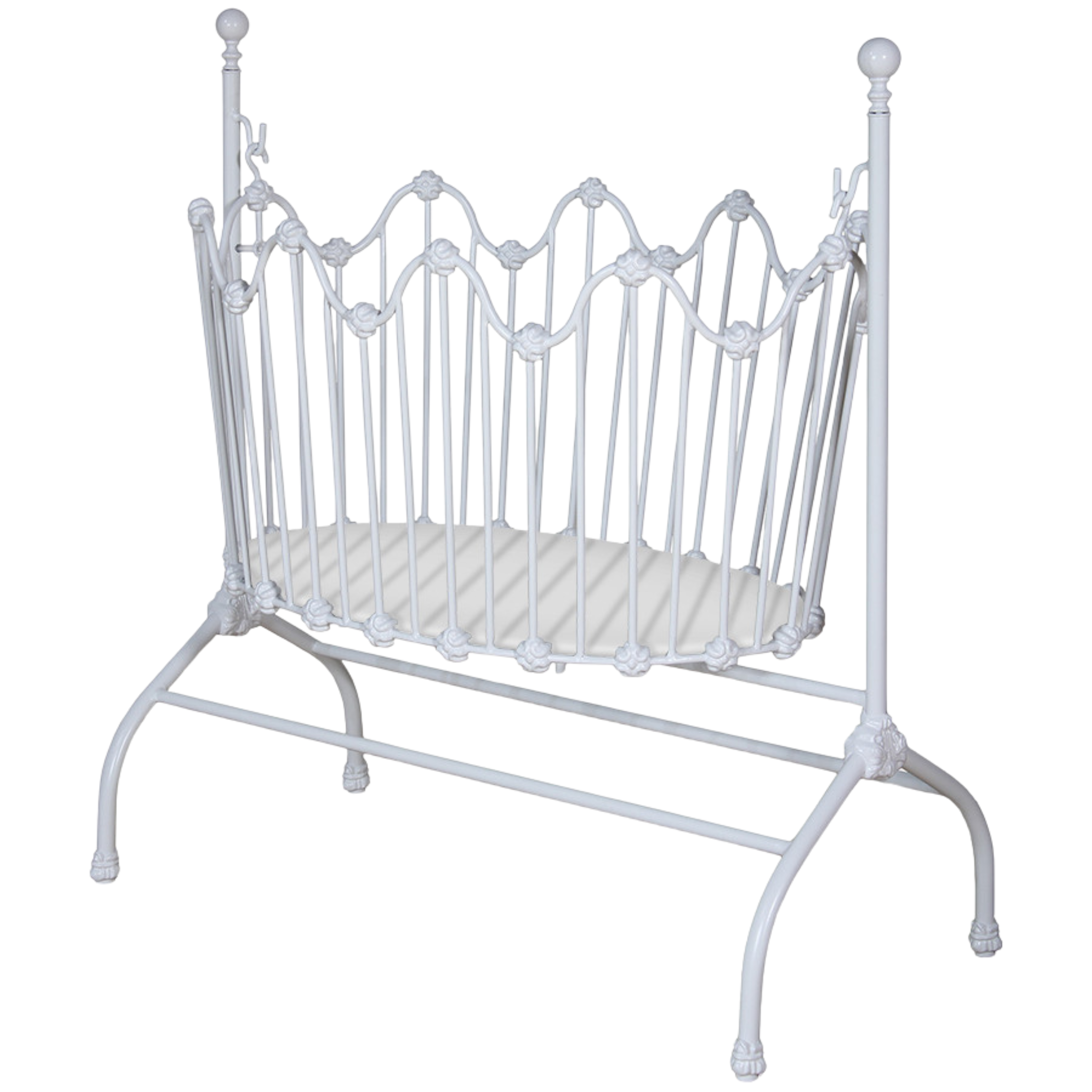 Iron top baby cradle