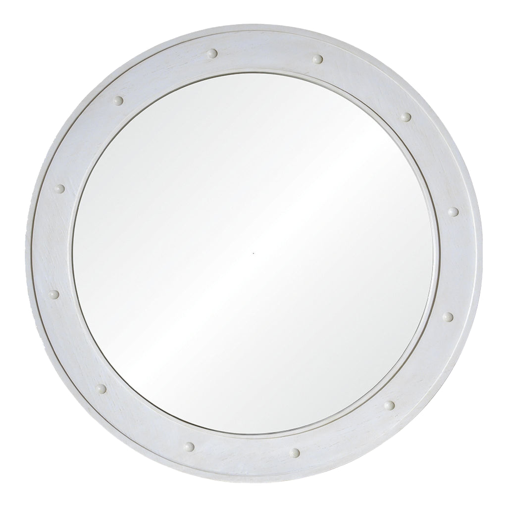 Isola Satin White Non-Beveled Wall Mirror - The Well Appointed House