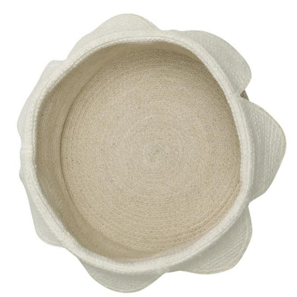 Recycled Cotton Ivory Petal Basket for Kids - Little Loves Baskets & Hampers - The Well Appointed House