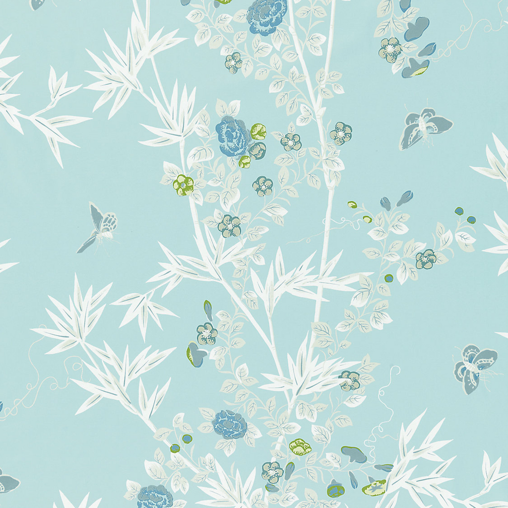 Jardin De Chine Fabric in Ciel Aqua - The Well Appointed House