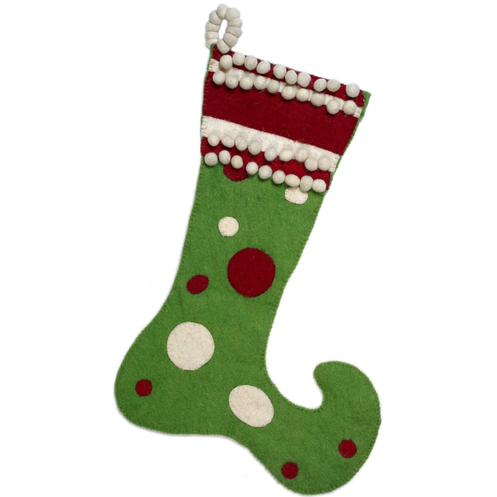 Jester Hand Felted Wool Christmas Stocking - The Well Appointed House