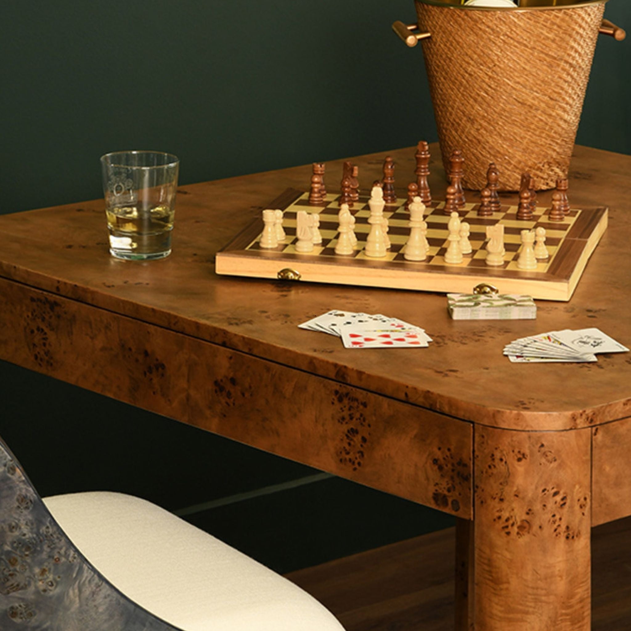 Table Two Slots Jett Two Drawer Game Table – The Well Appointed House