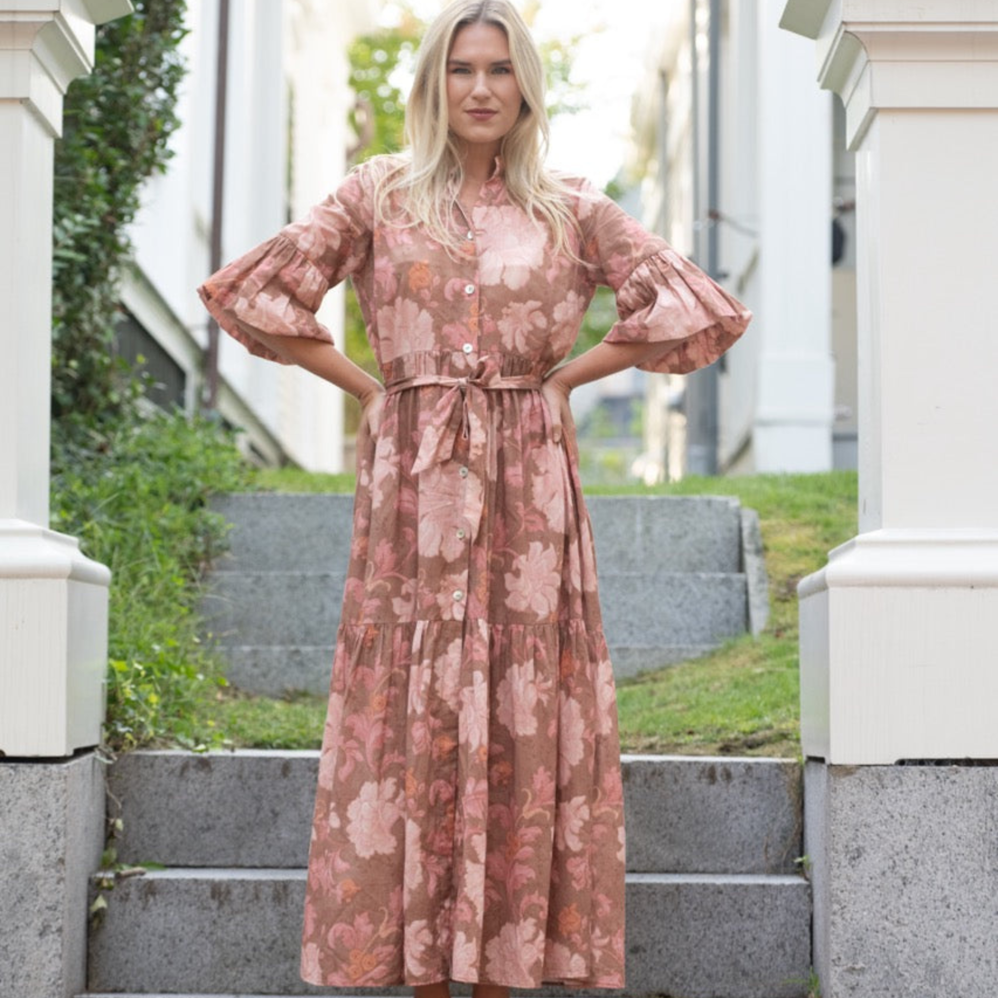 Joanna Dahlia Dress in Rose – The Well Appointed House