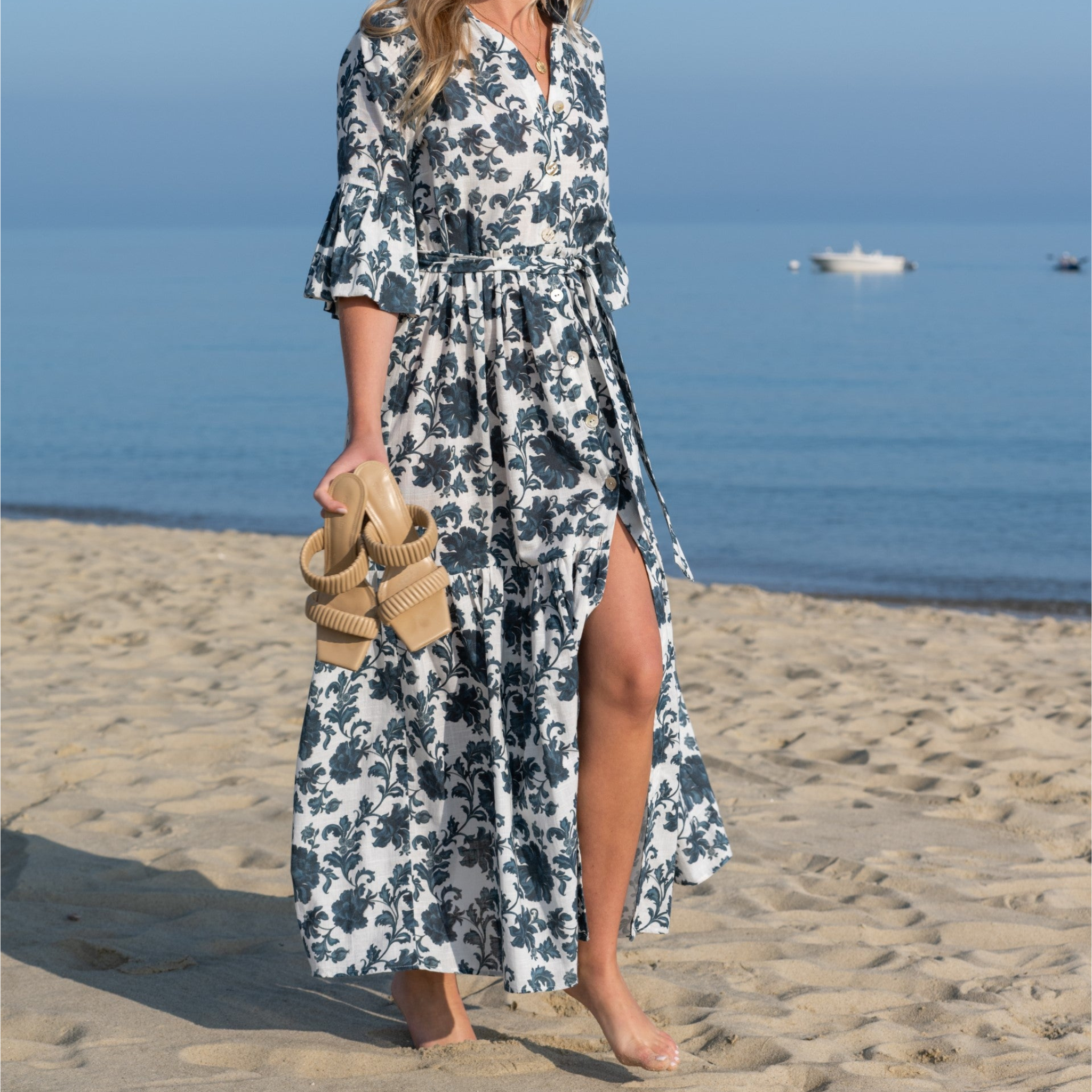 blue dahlia dress themadelinemay on LTK