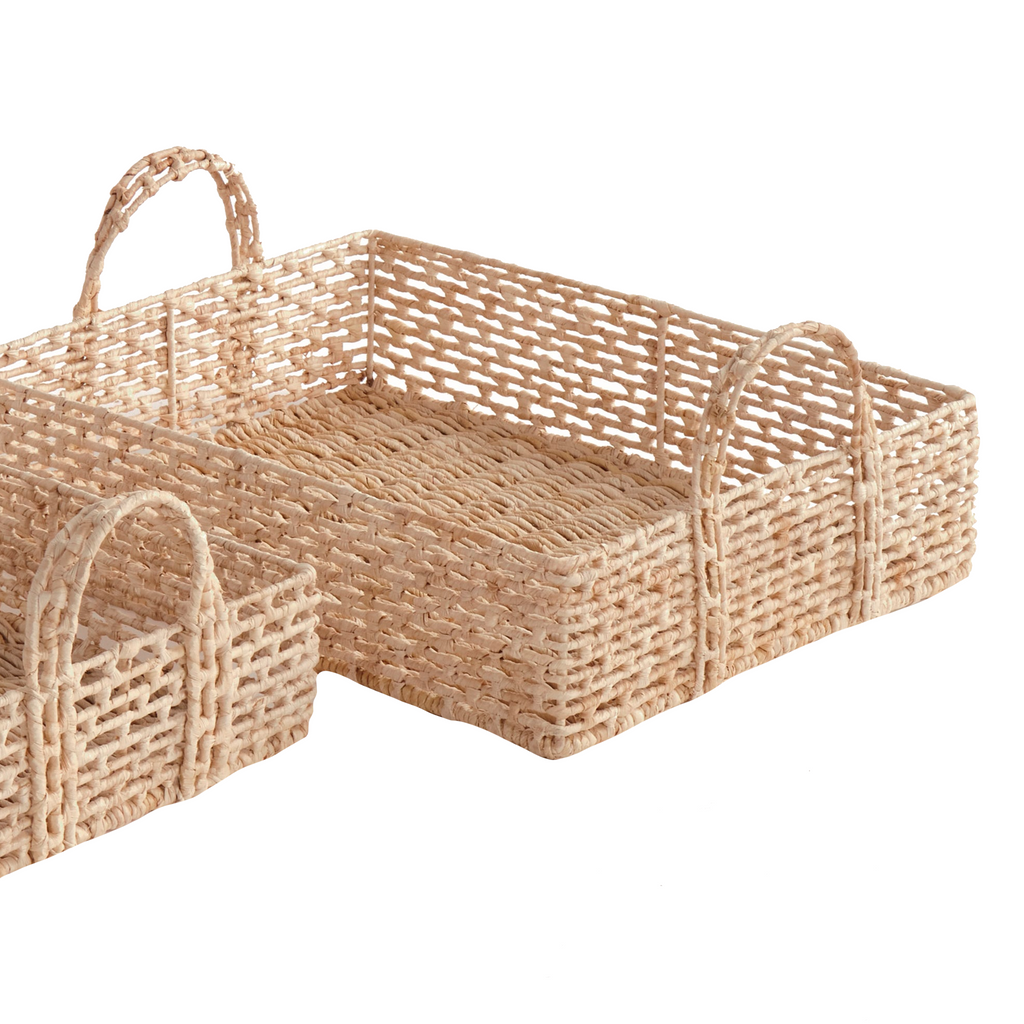 Juliet Abaca Nesting Rectangular Trays, Set of 2 - The Well Appointed House