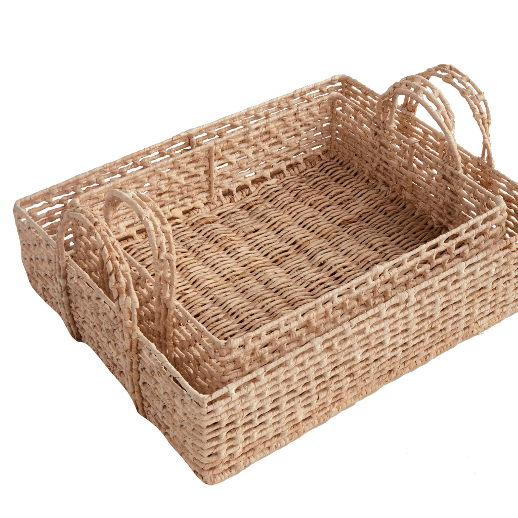 Juliet Abaca Nesting Rectangular Trays, Set of 2 - The Well Appointed House