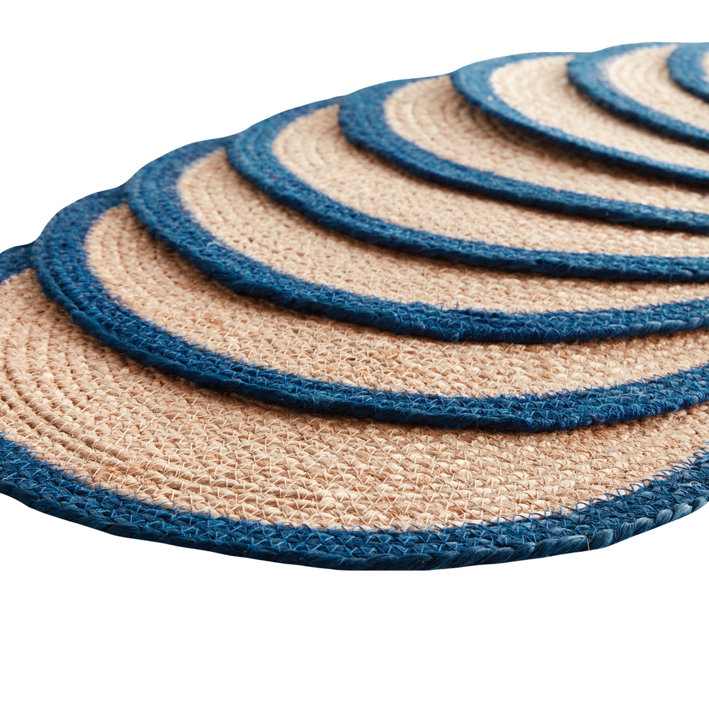 Jute Coil Round Placemats, Set of 8 - The Well Appointed House